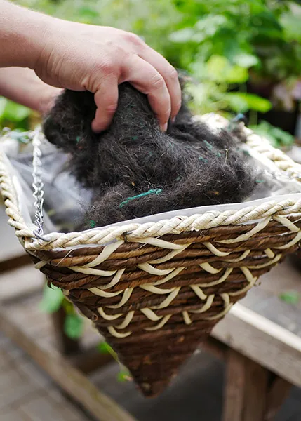 Doff Wool & Moss Hanging Basket Liner ampelinsats ullmossa
