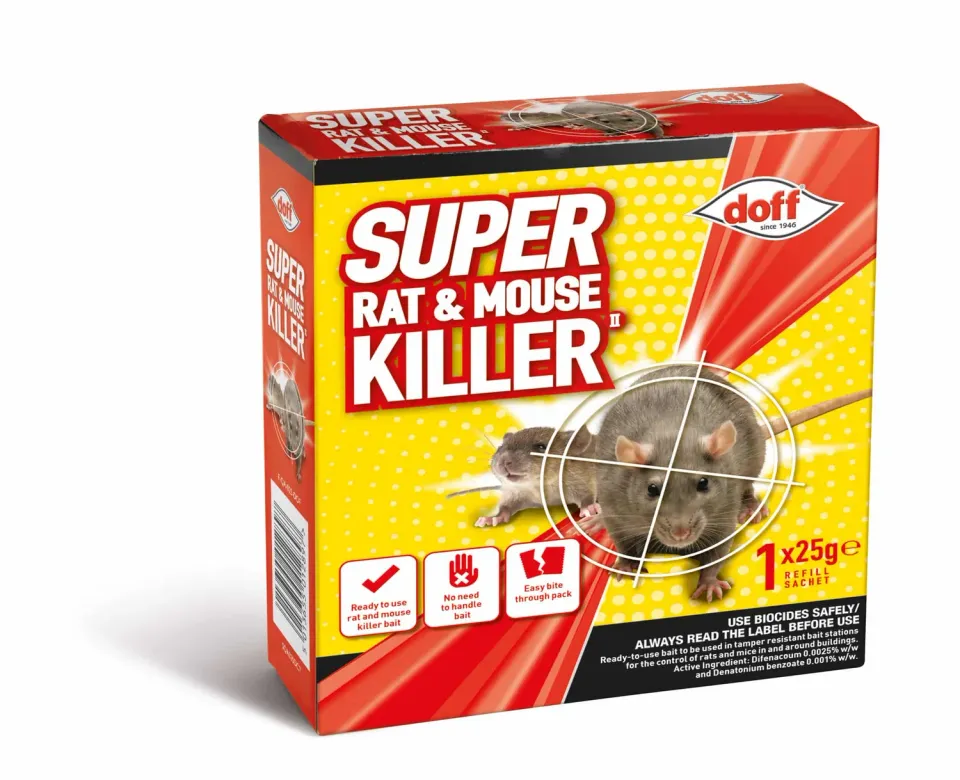 Doff Super rått- och musgift betespåsar