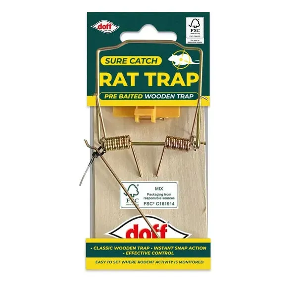 Doff Sure Catch råttfälla trä med bete