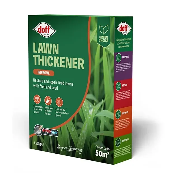 Doff Lawn Thickener gräsgödsel med frö NPK 4-2,5-2,3