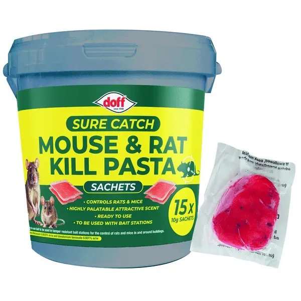 Doff Sure Catch Rat & Mouse Kill råttgift dospåsar